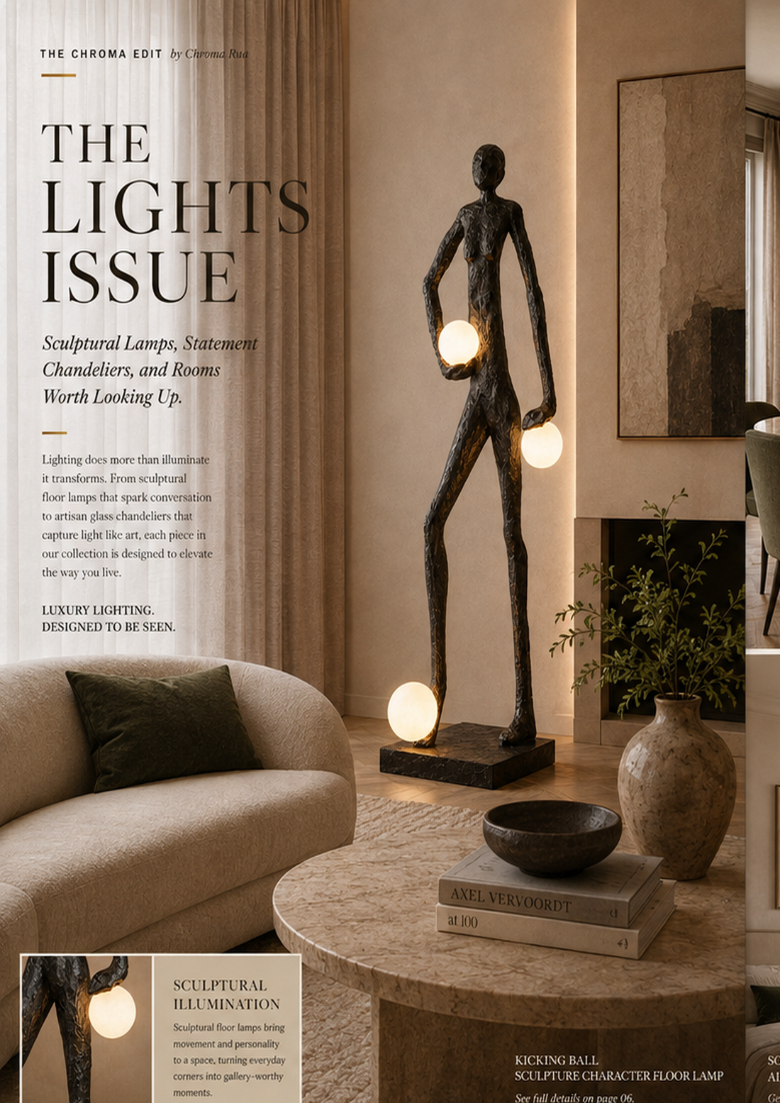 The Chroma Edit Lighting 2026 — The Lights Issue luxury lighting editorial cover by Chroma Rua