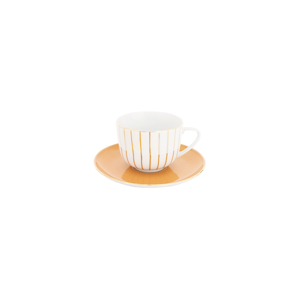 Golden Orbit Tea Cup & Saucer (Set of 2)