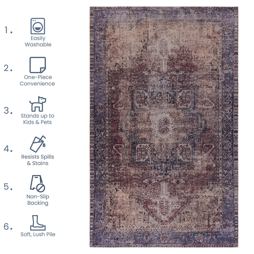 Maval Washable Runner Rug