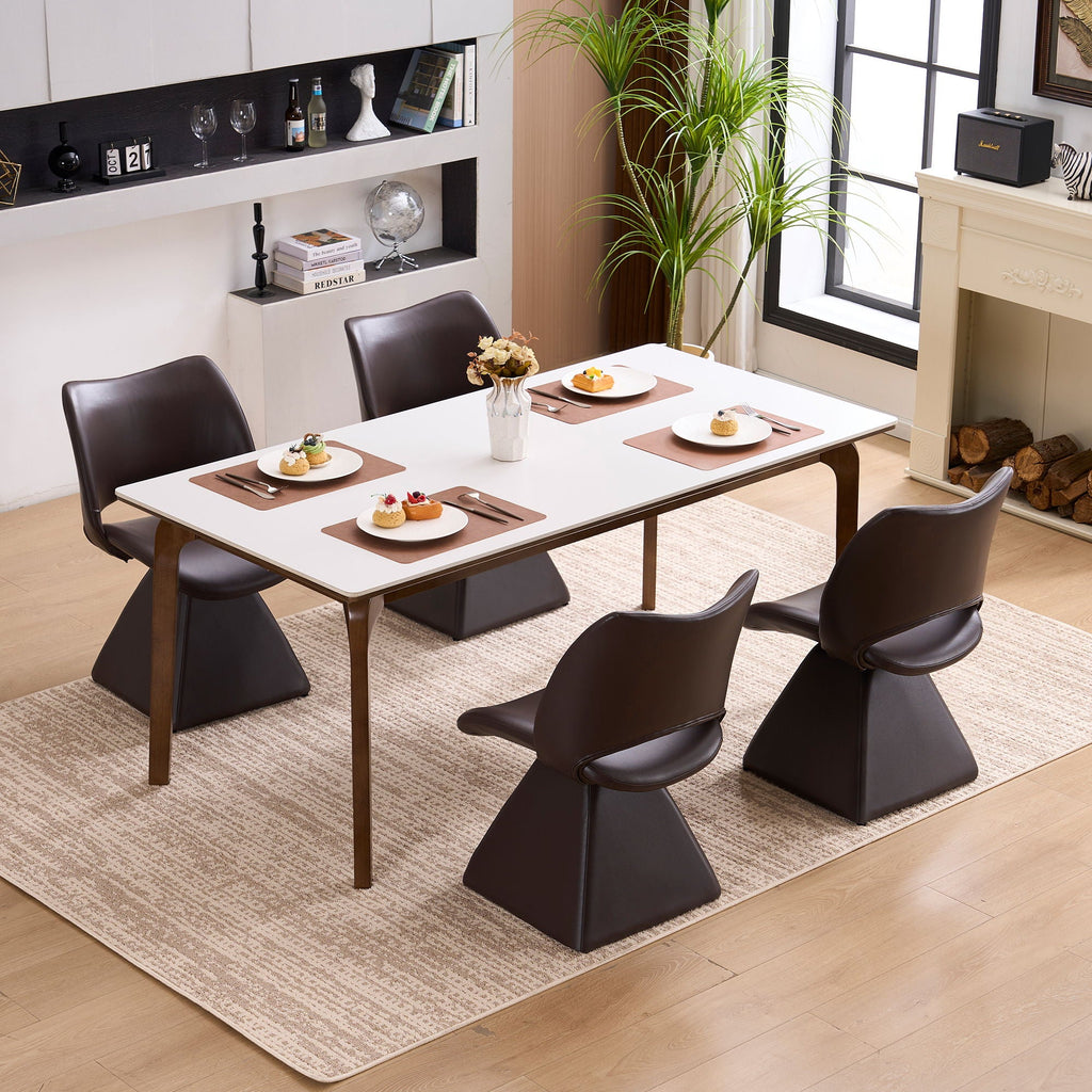 High-Back Swivel Dining Chair
