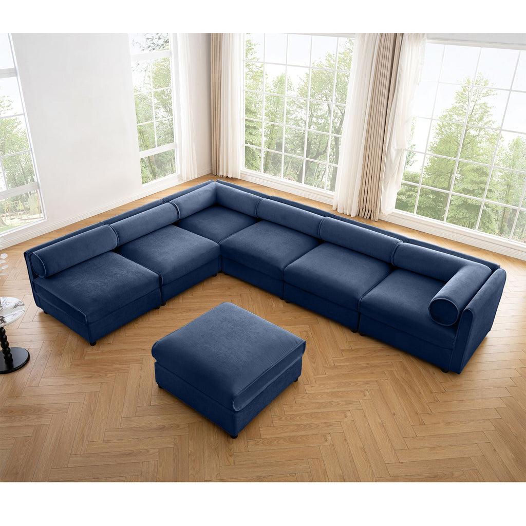 Sculptural Modular Sectional Sofa with Storage