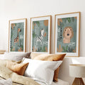 Classic Safari Nursery Wall Art Set