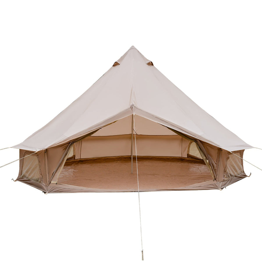 Aster Four-Season Bell Tent — Beige & Forest Green