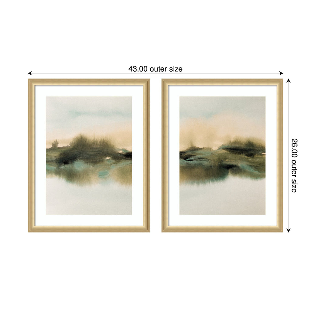 Tranquil Meadows 2 Piece Framed Wall Art Print Set by Amy Lighthall