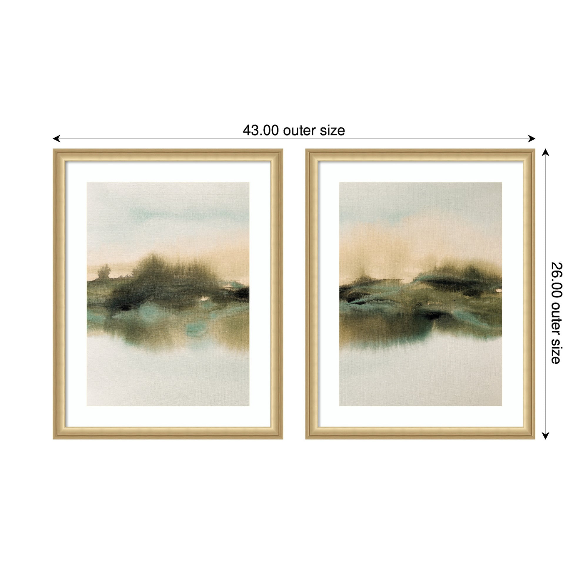 Tranquil Meadows 2 Piece Framed Wall Art Print Set by Amy Lighthall