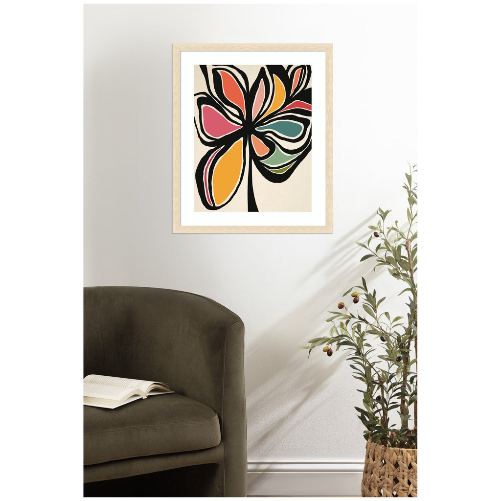 Framed Art Midnight Floral 2 by Alicia Bock