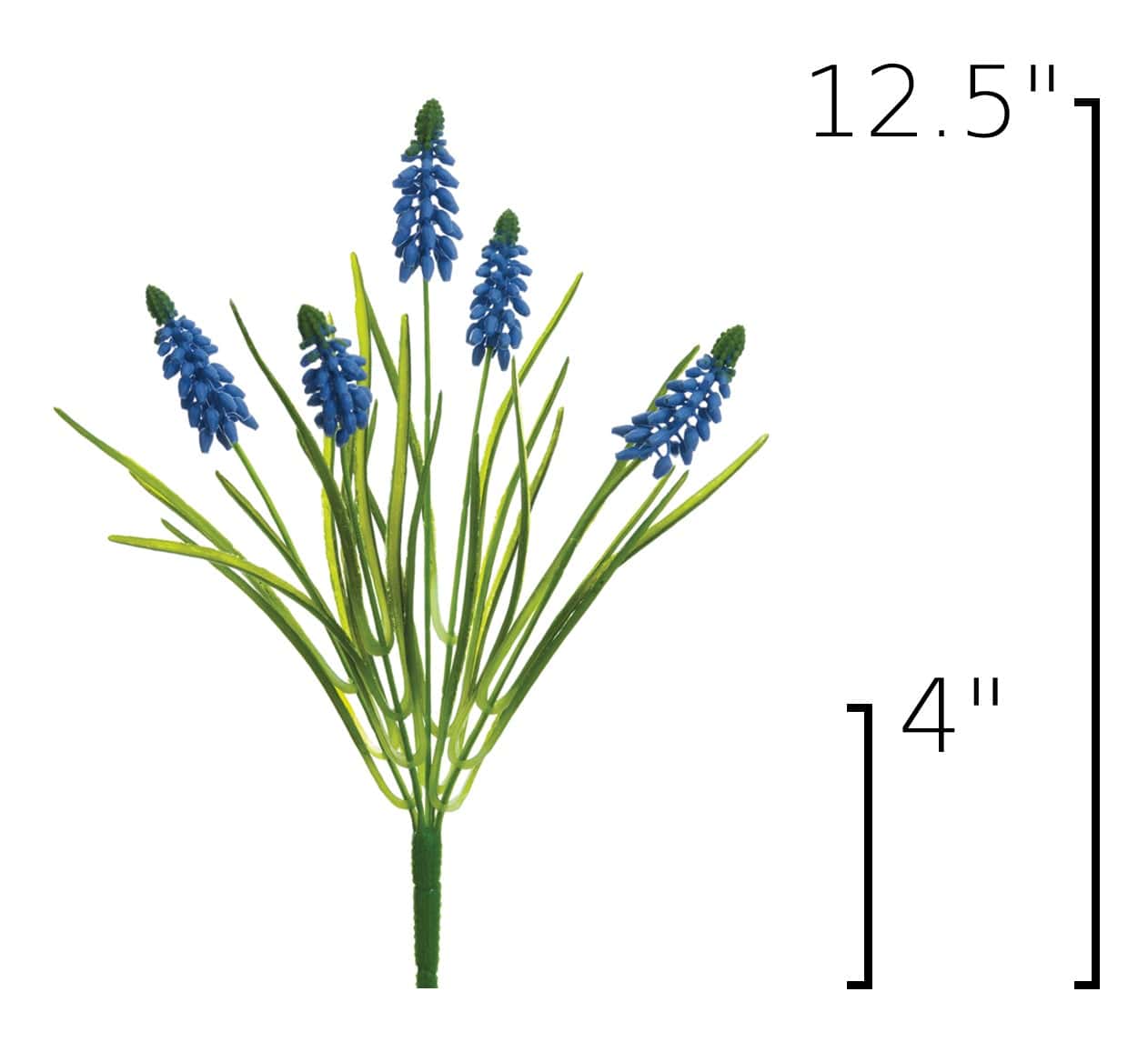 12.5" Faux Blue Muscari Bush Grape Hyacinth