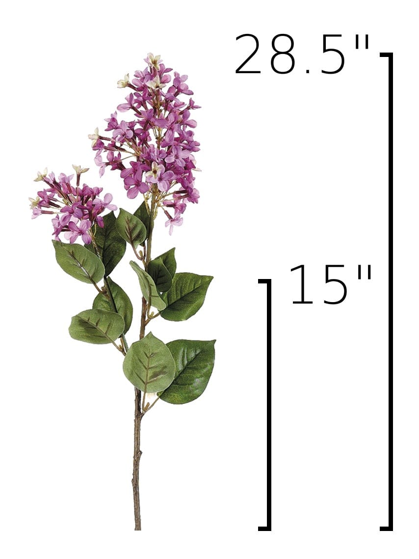 28.5" Faux Light Purple English Lilac Stem