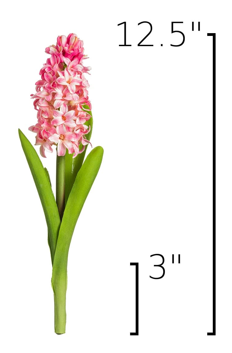 12.5" Faux Hyacinth Pink Stem