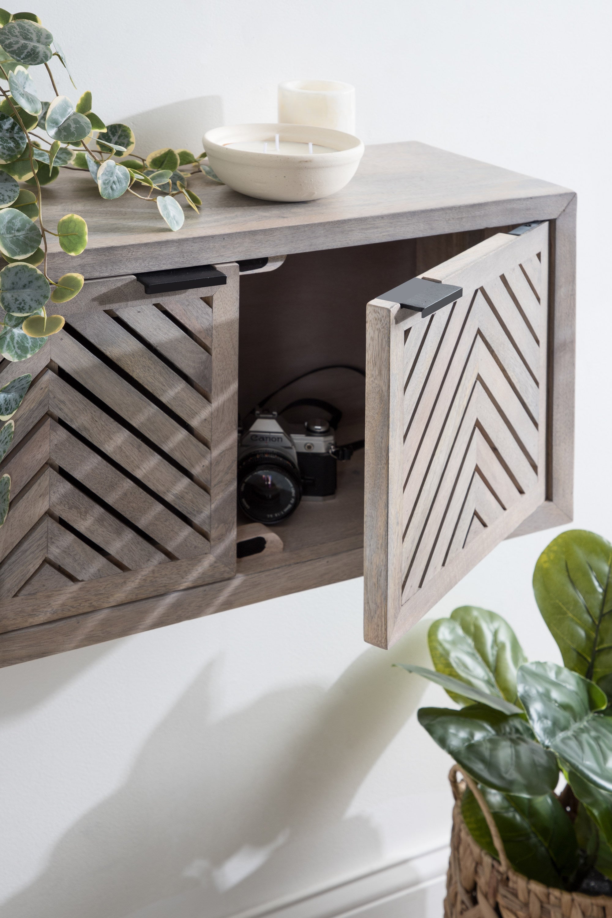Mezzeta Decorative Wood Wall Cabinet