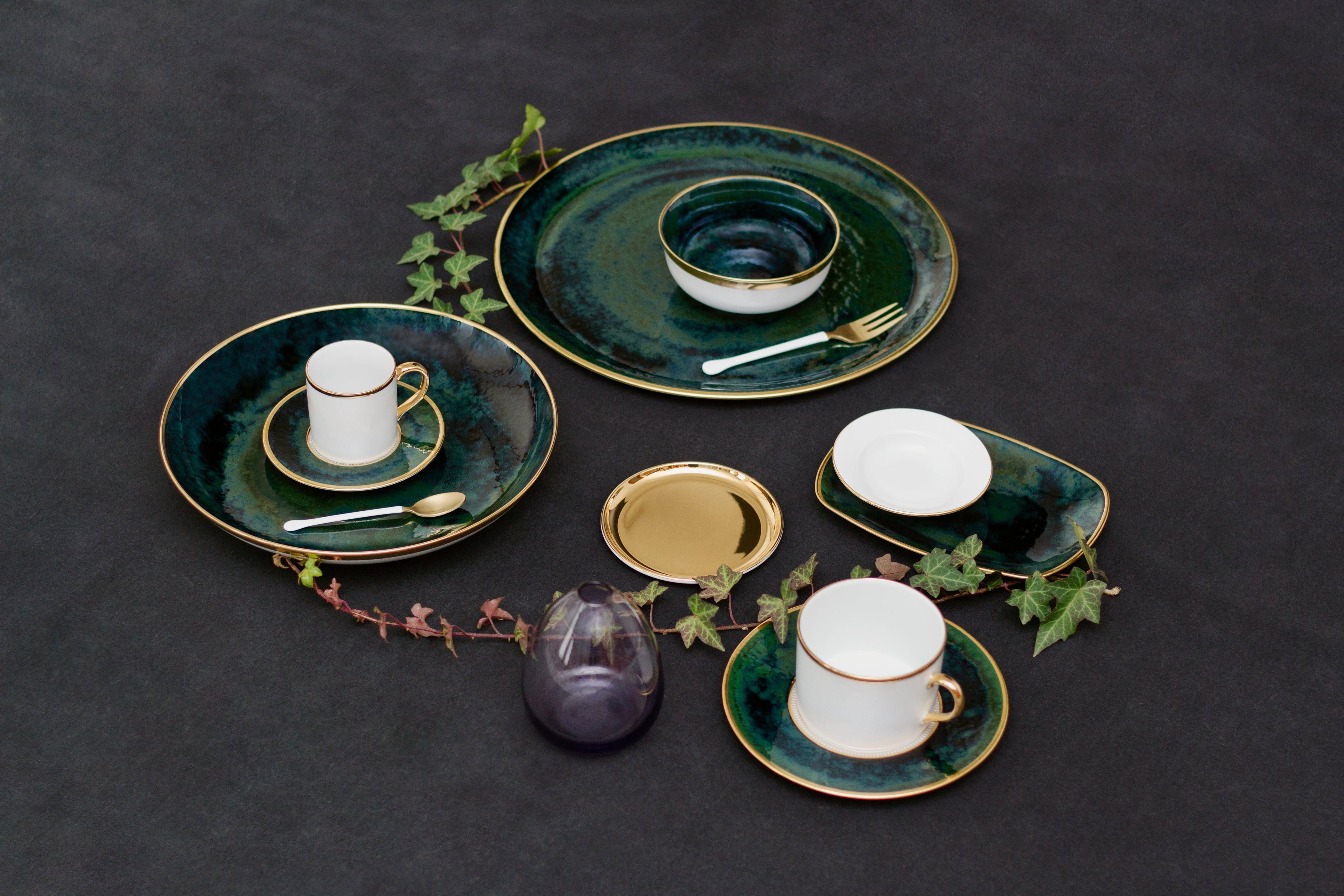 Lush Forest Tea Cup + Saucer (Set of 2)
