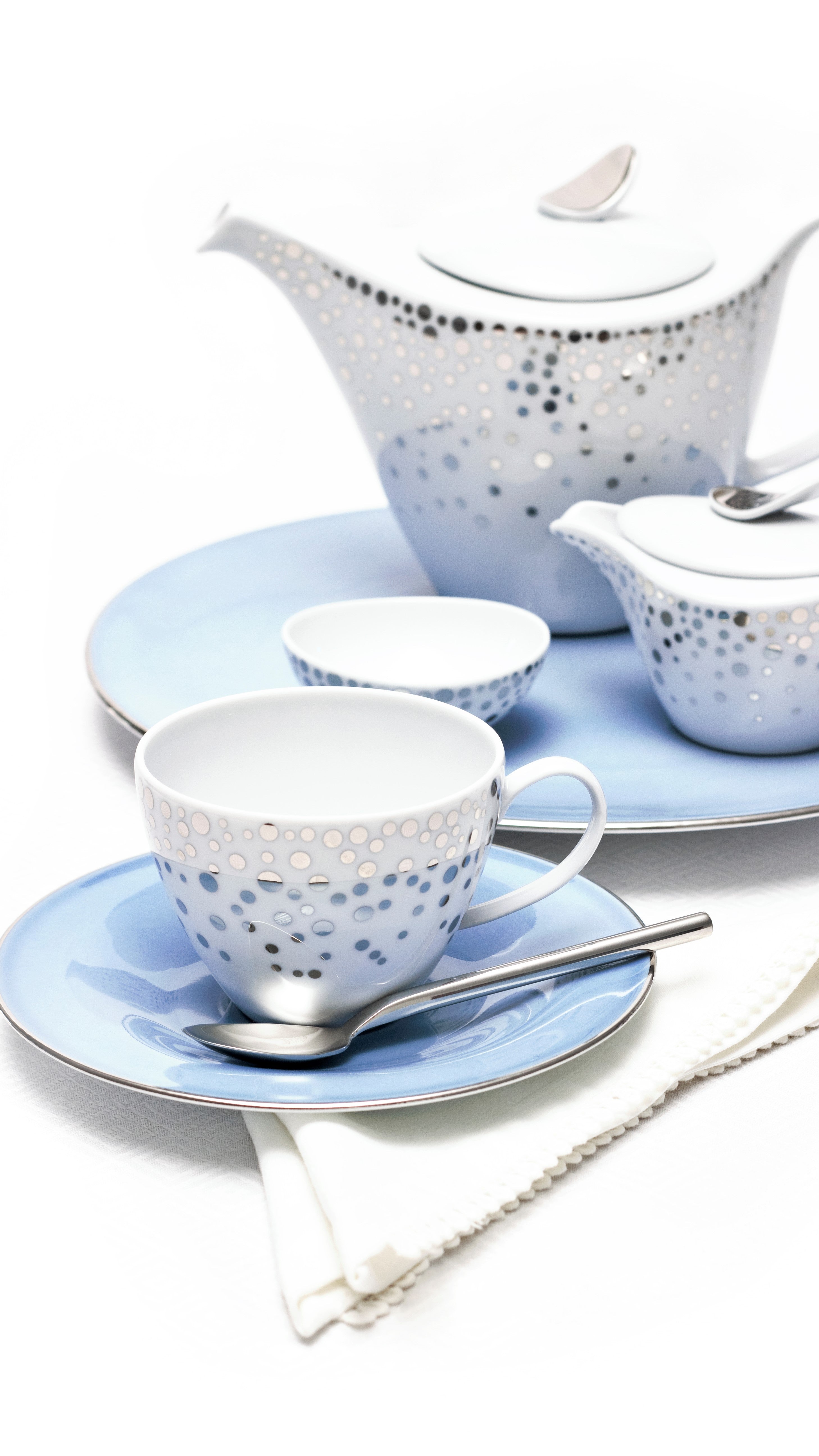 Silver Rain Tea Pot