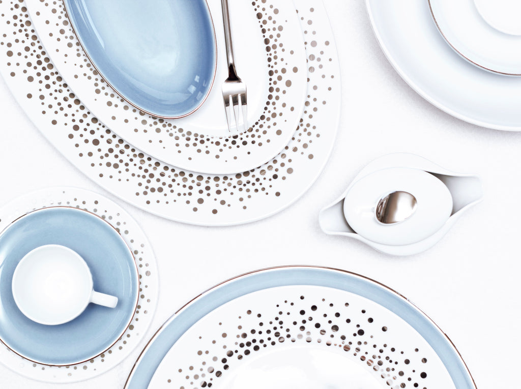 Silver Rain Large Oval Platter