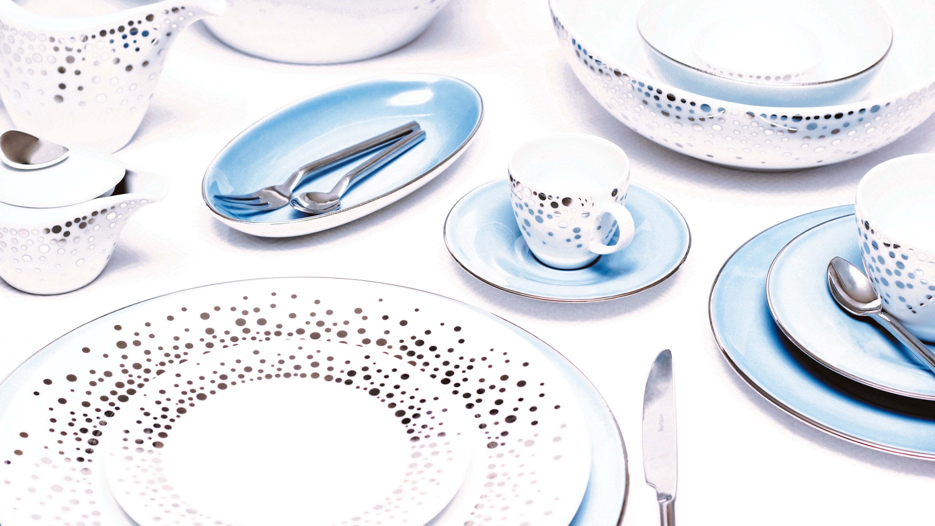 Silver Rain Large Salad Bowl