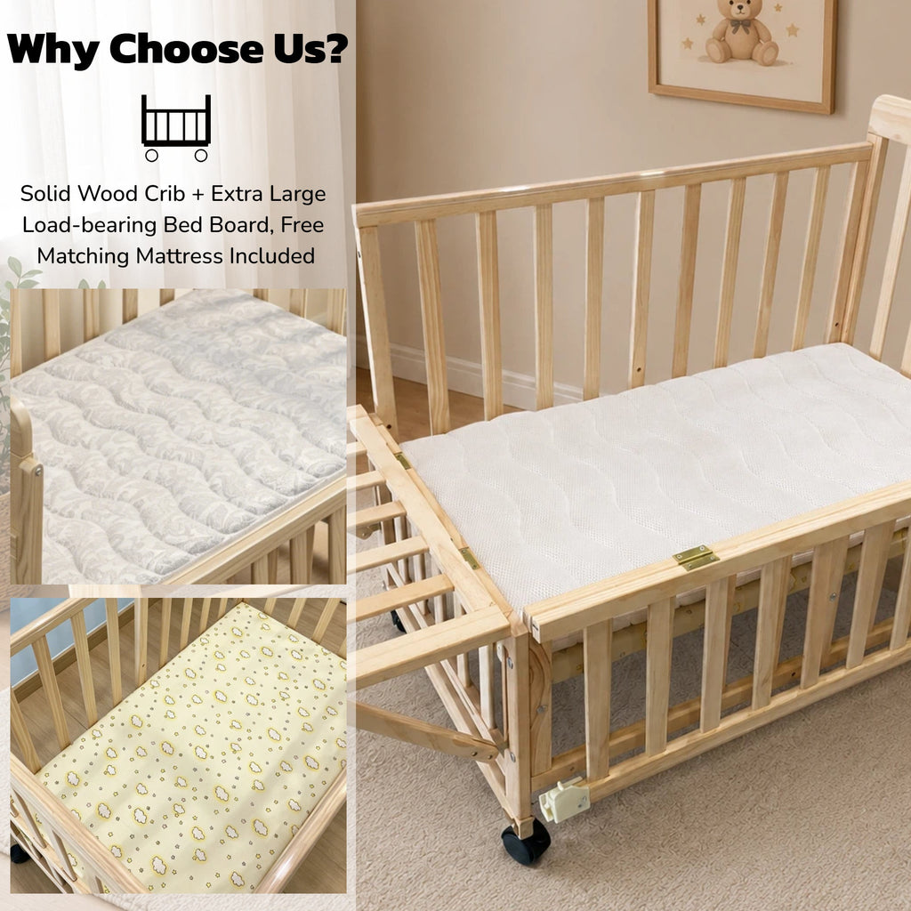 Solid Wood Baby Bassinet