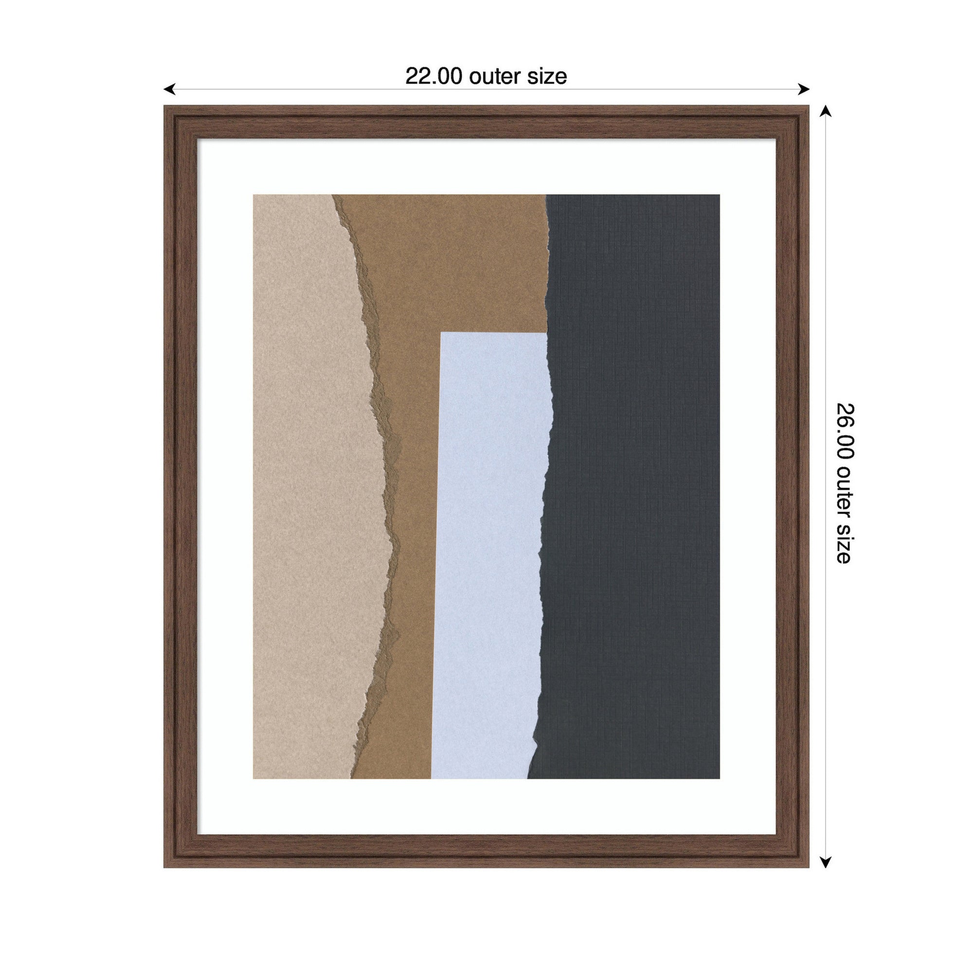 Torn Paper No3 by Mareike Bohmer Framed Wall Art Print