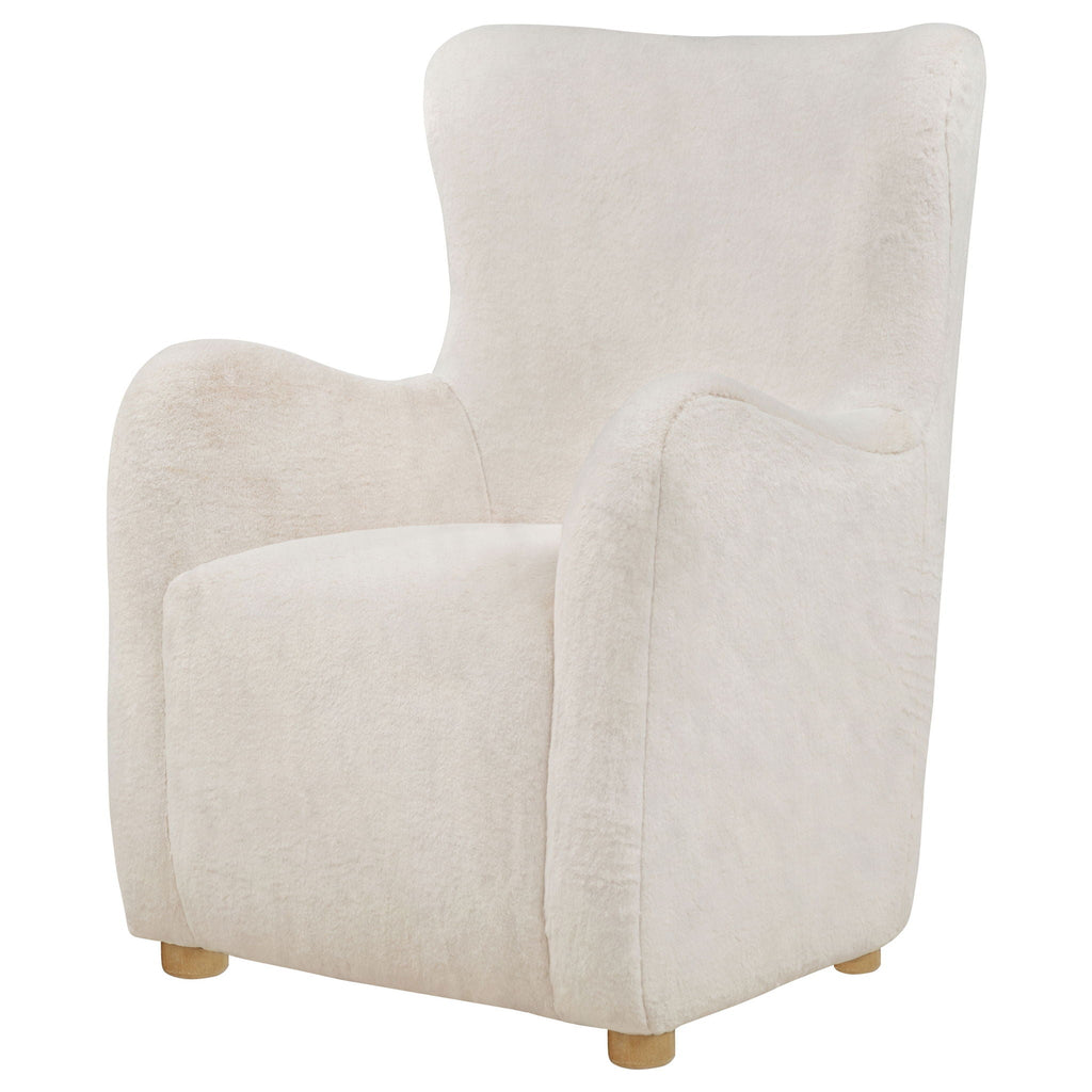 Thornton Sculptural Wingback Lounge Chair — Ivory