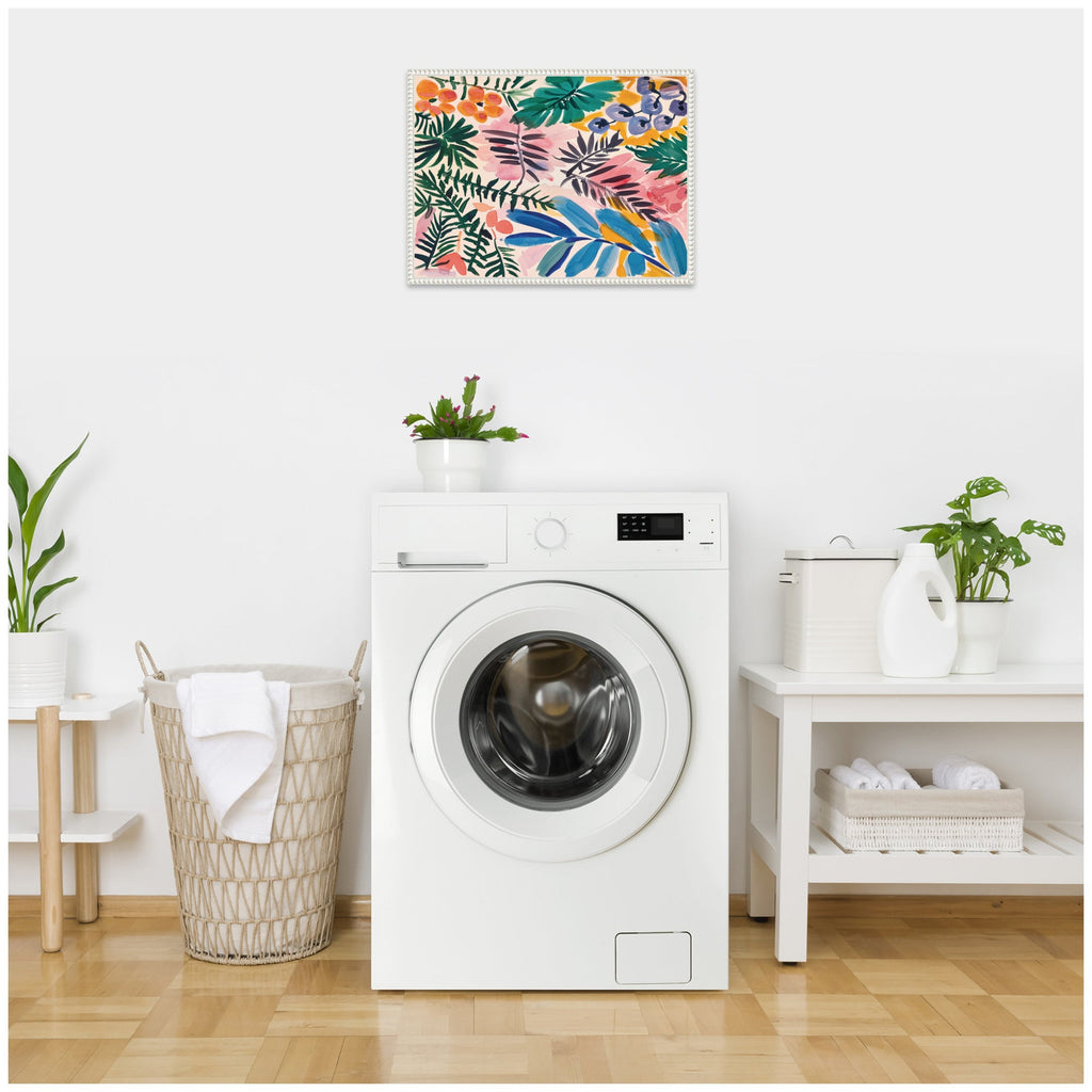 Sylvie Jungle Botanical Framed Canvas by Amy Lighthall