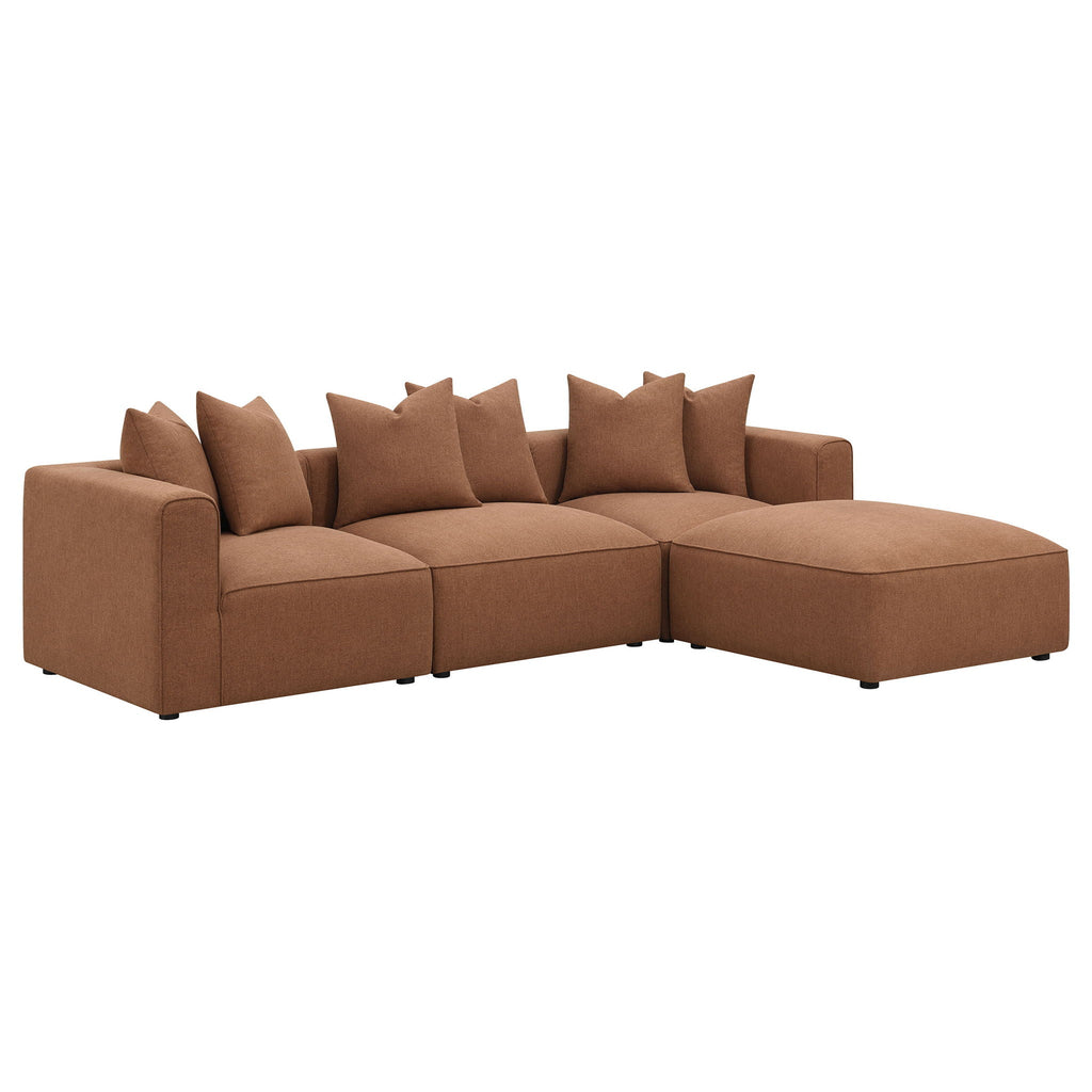 Jennifer Modular Ottoman — Terracotta