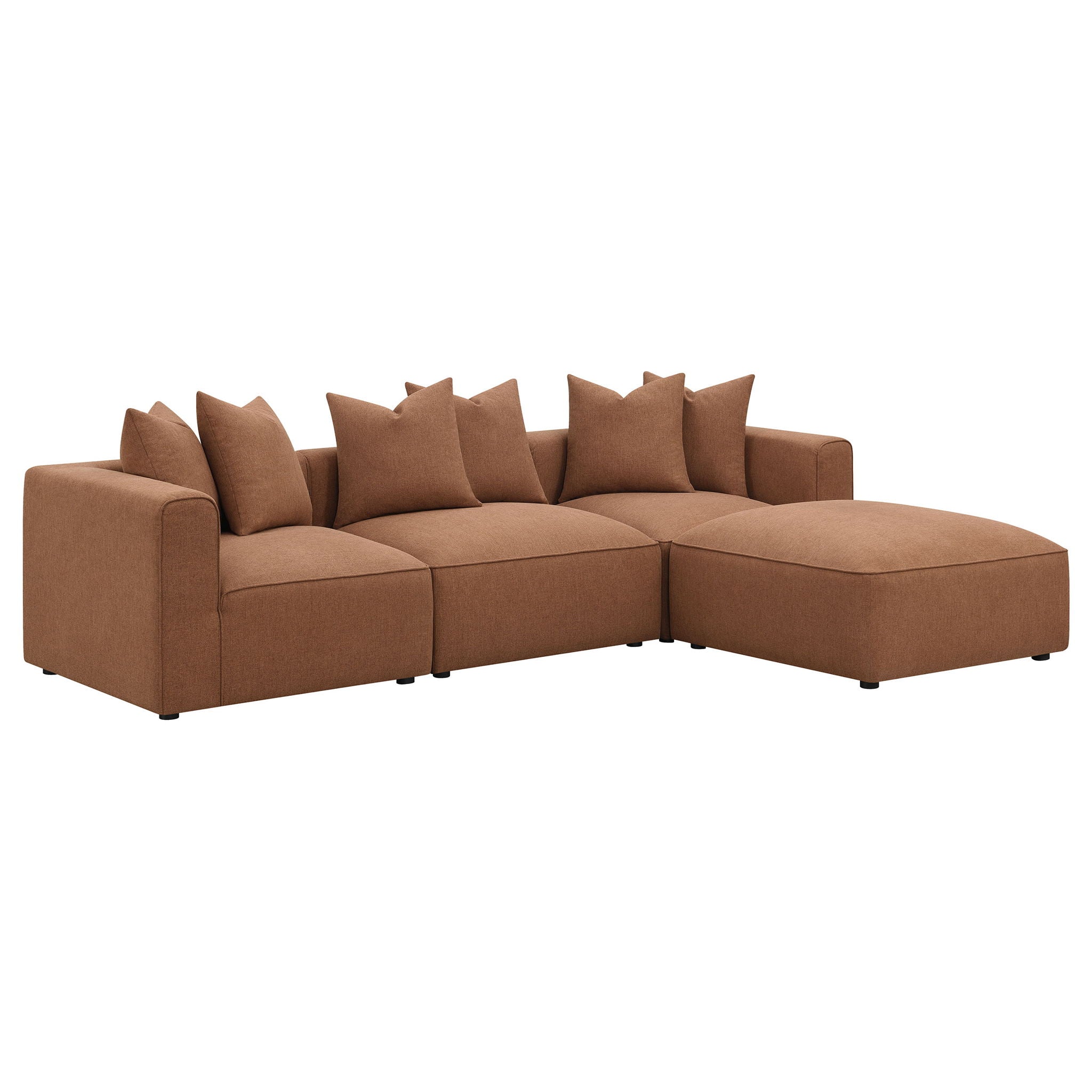 Jennifer Modular Ottoman — Terracotta