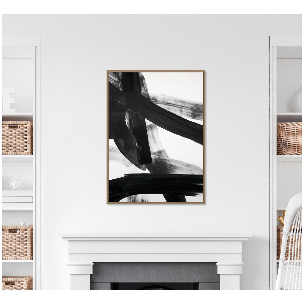 Black Mark No. 1 by Amy Lighthall Framed Canvas Wall Art Print