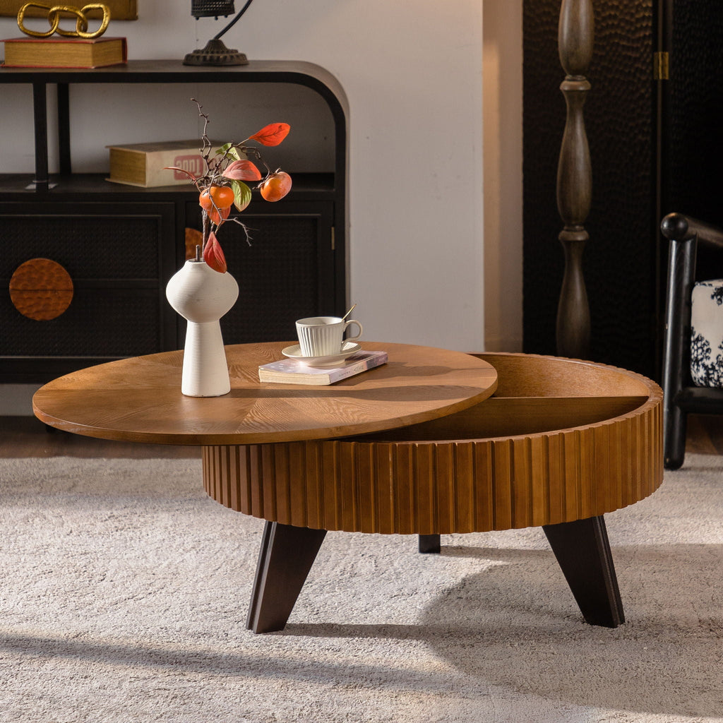 Round Wood Coffee Table