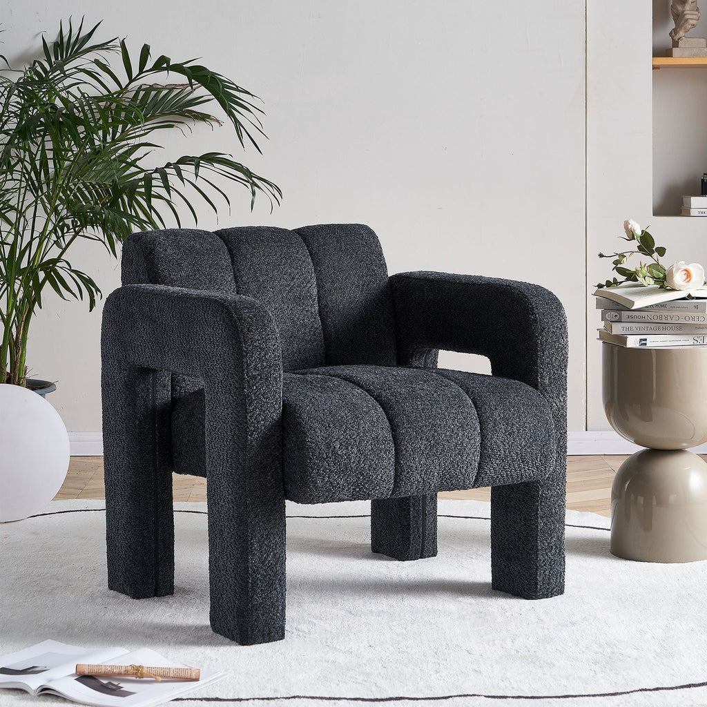 Bouclé Upholstered Accent Chair