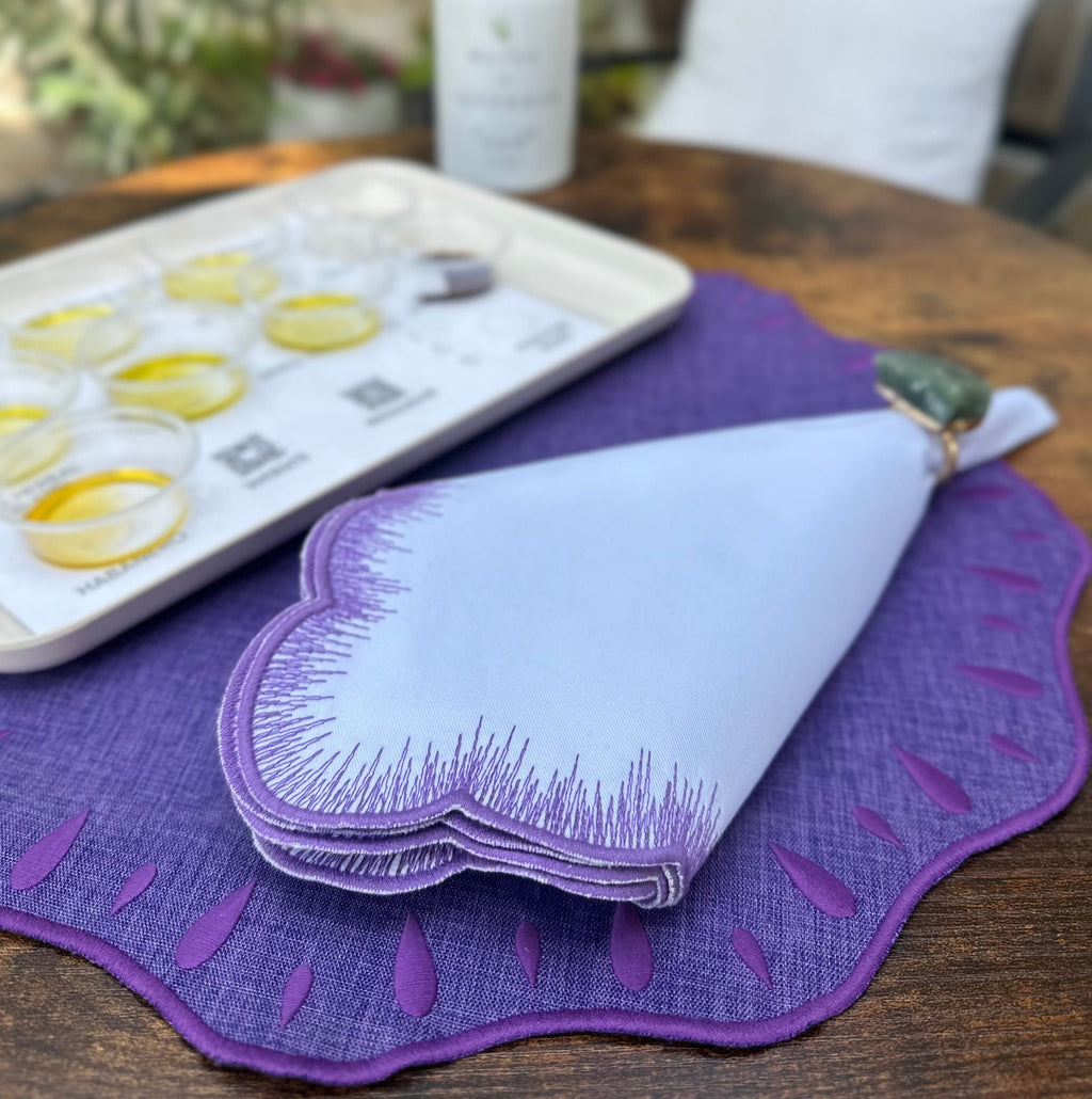 Lilac Scalloped Placemats (Set of 2)