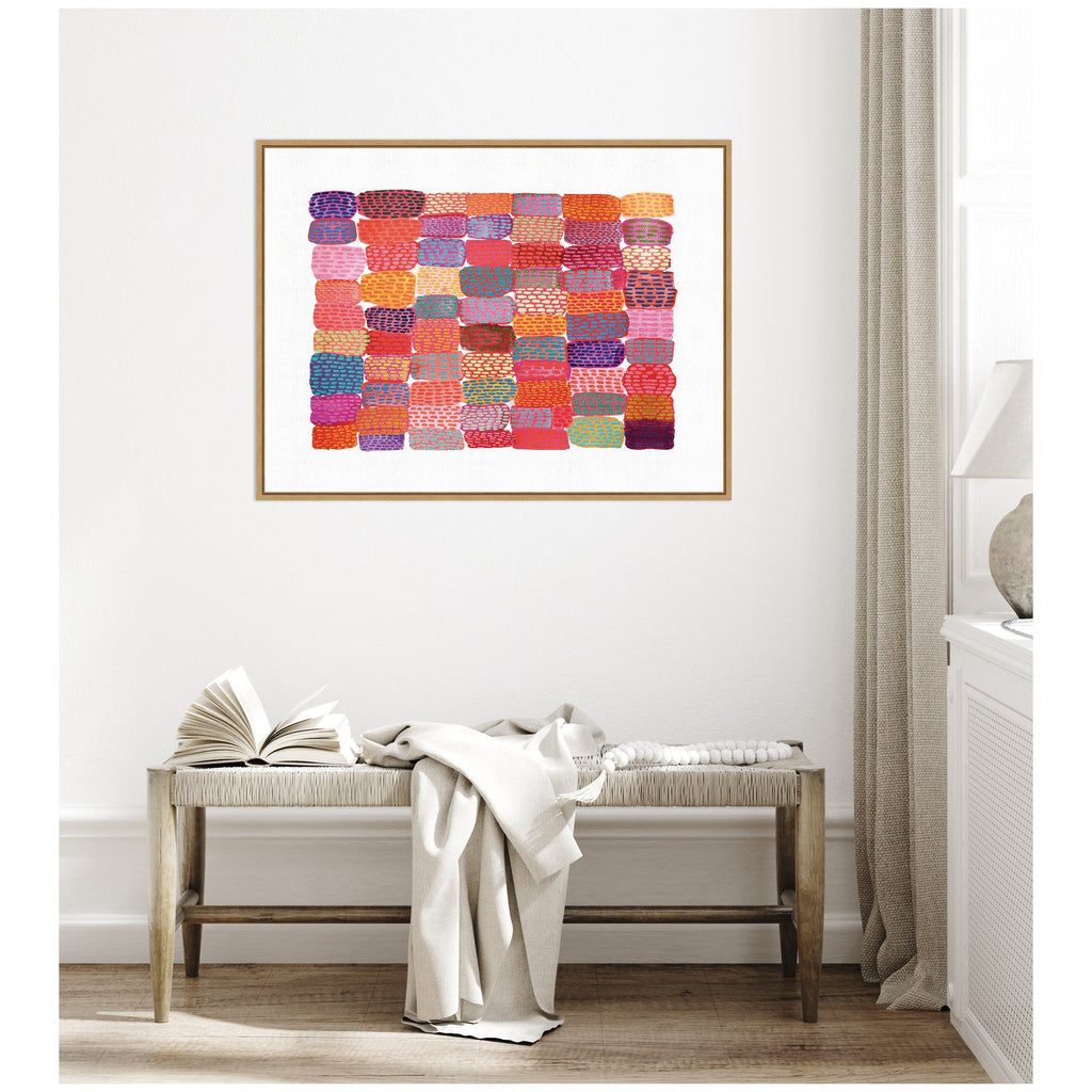 LD Palette Patchwork by Lordy Dordie Framed Canvas Wall Art Print