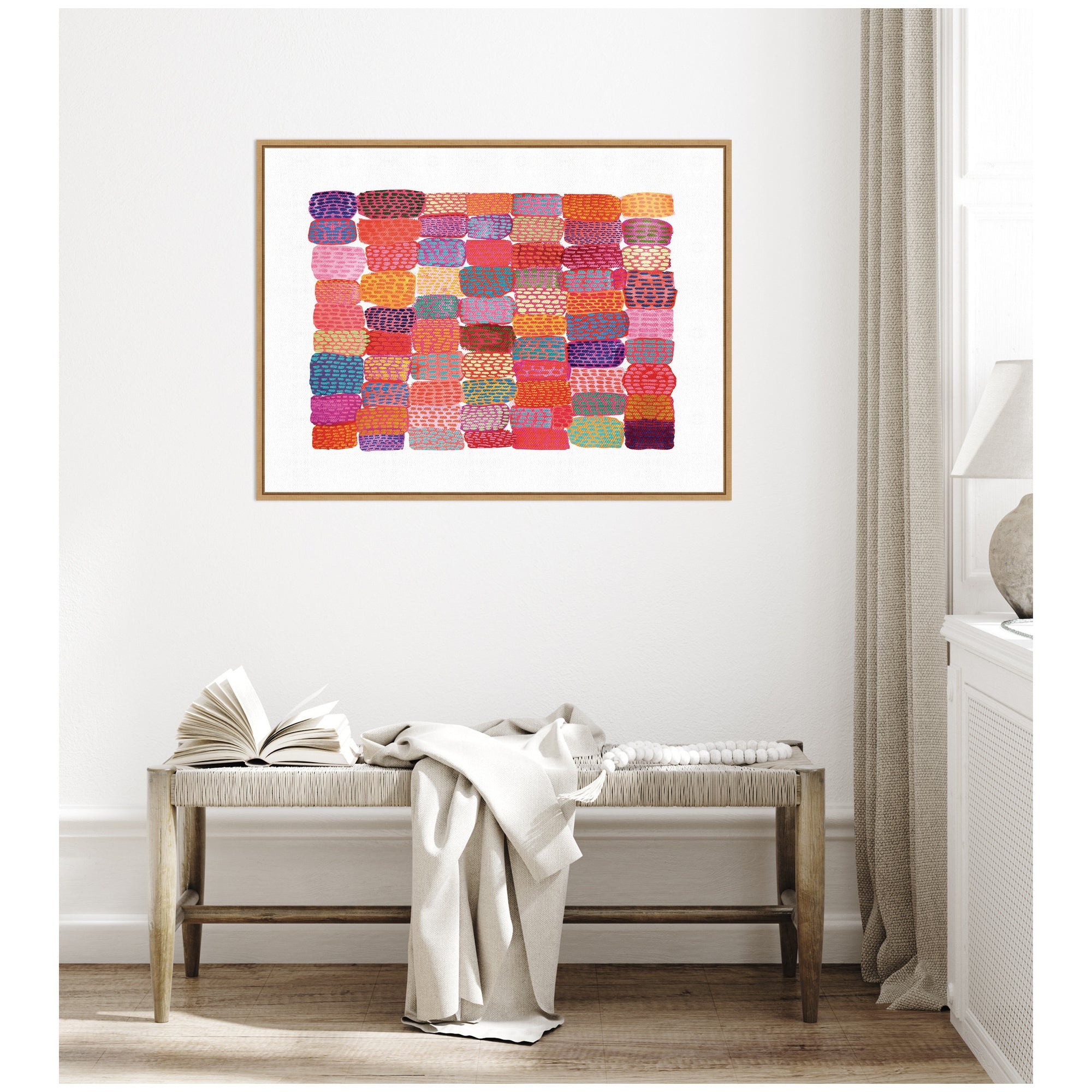 LD Palette Patchwork by Lordy Dordie Framed Canvas Wall Art Print