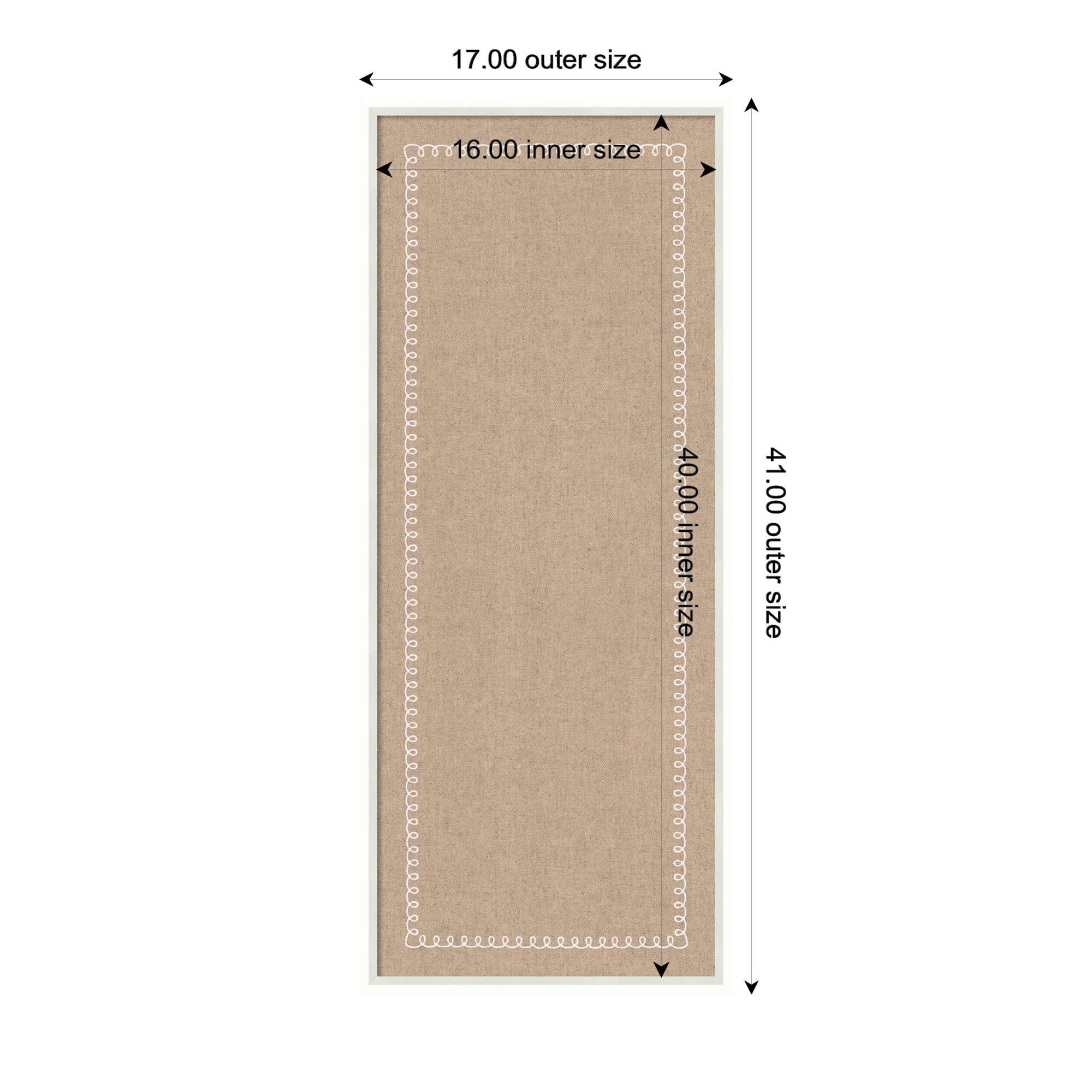 Pinboard White Scalloped Edge