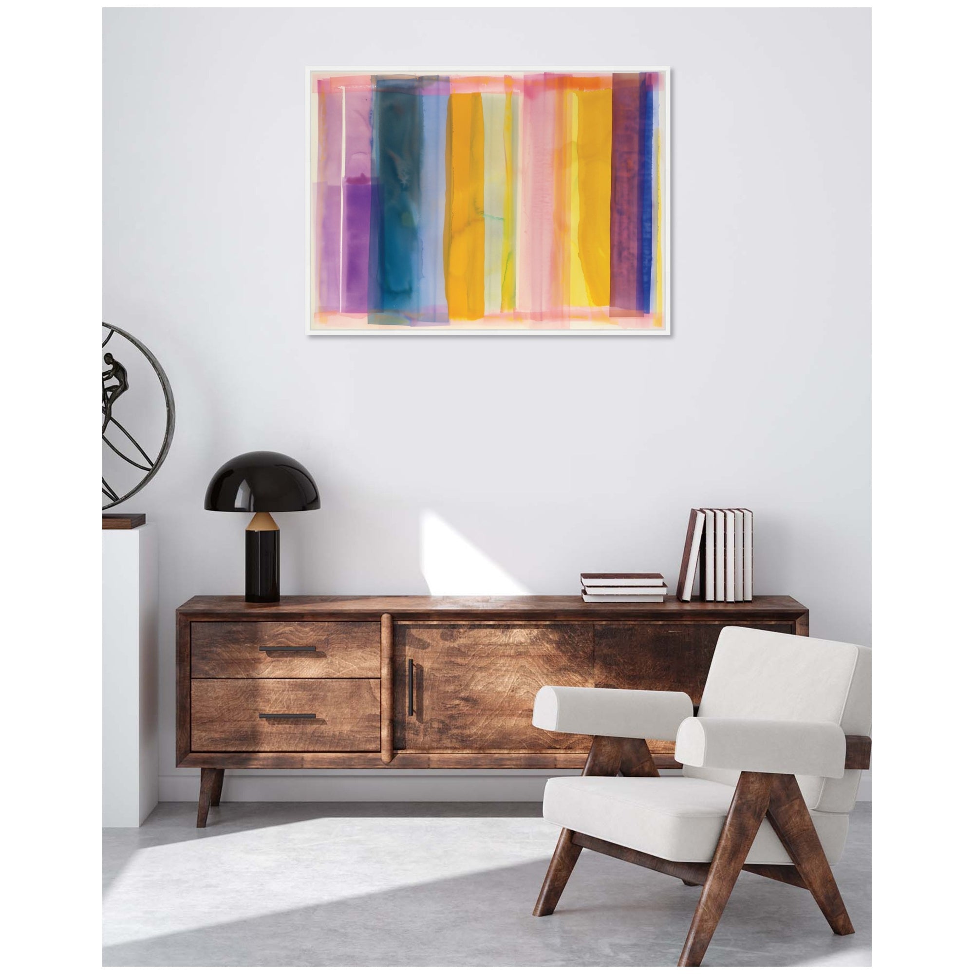 Sylvie Vibrant Lines I Framed Canvas by Amy Lighthall