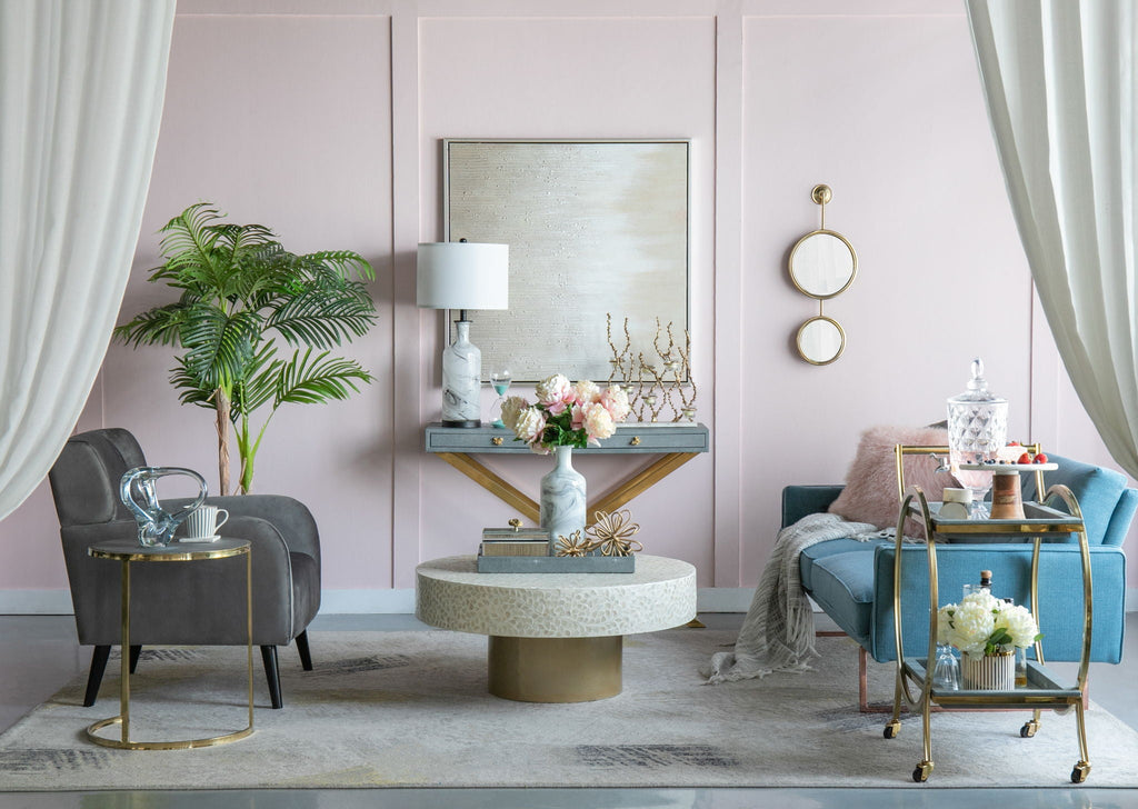 Gilt Double-Circle Wall Mirror