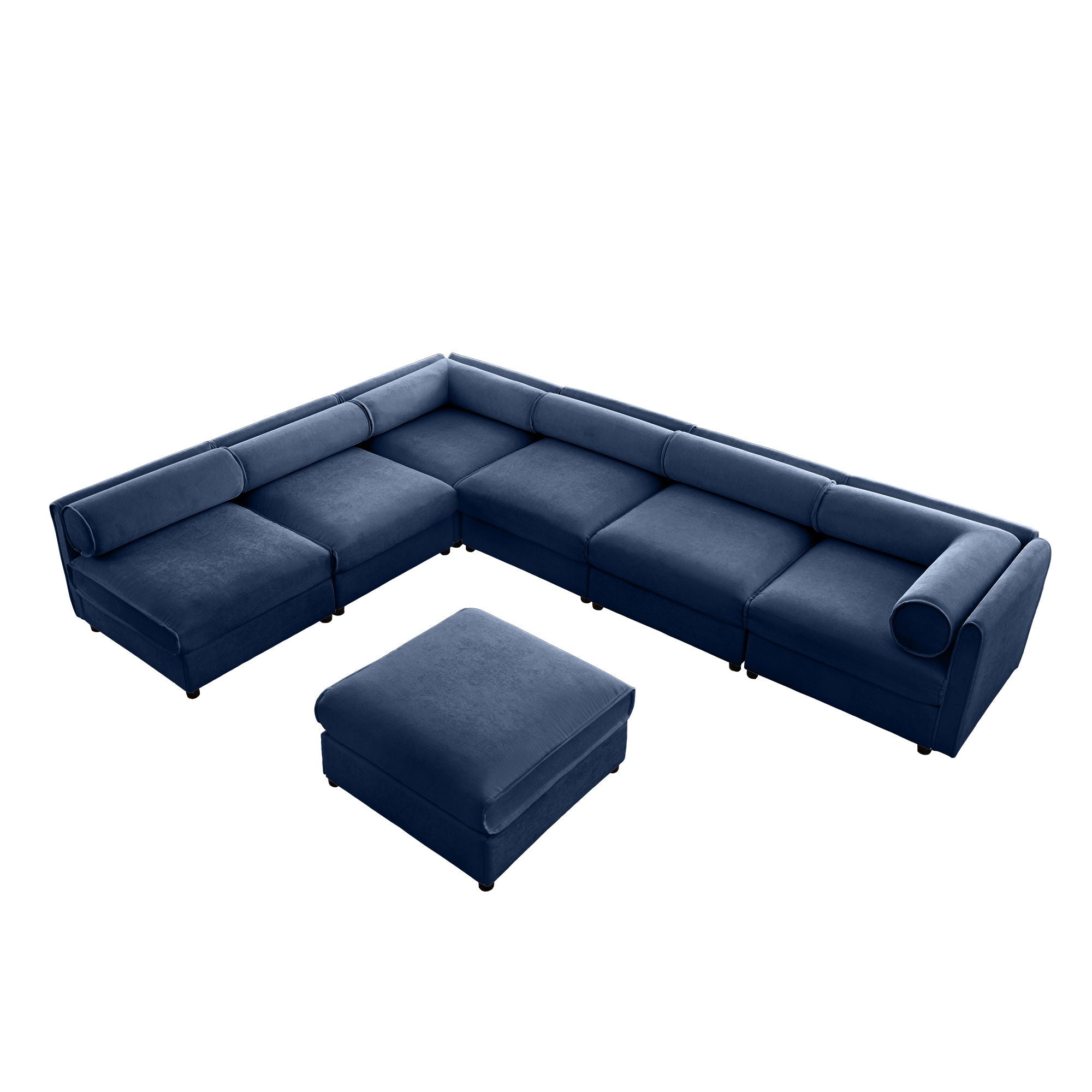 Sculptural Modular Sectional Sofa with Storage