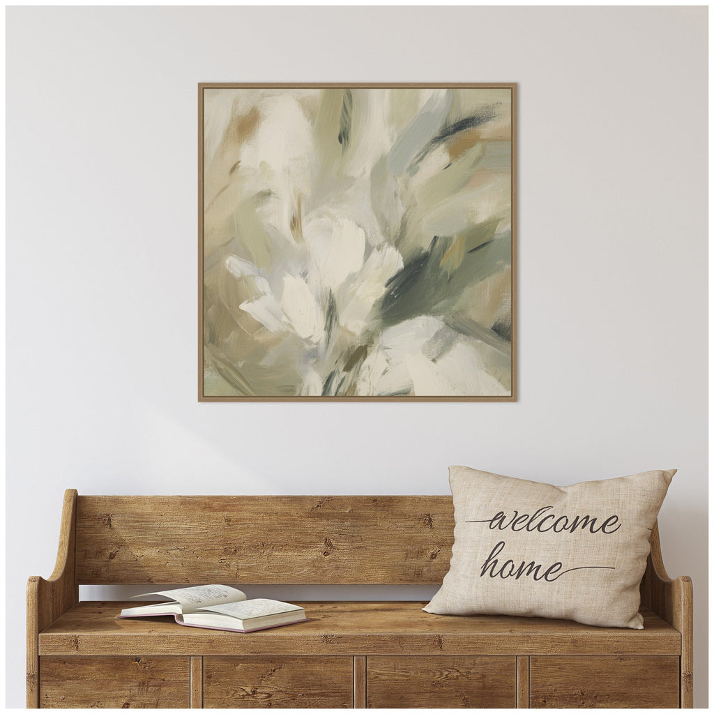 Olive Bloom No. 1 by Amy Lighthall Framed Canvas Wall Art Print
