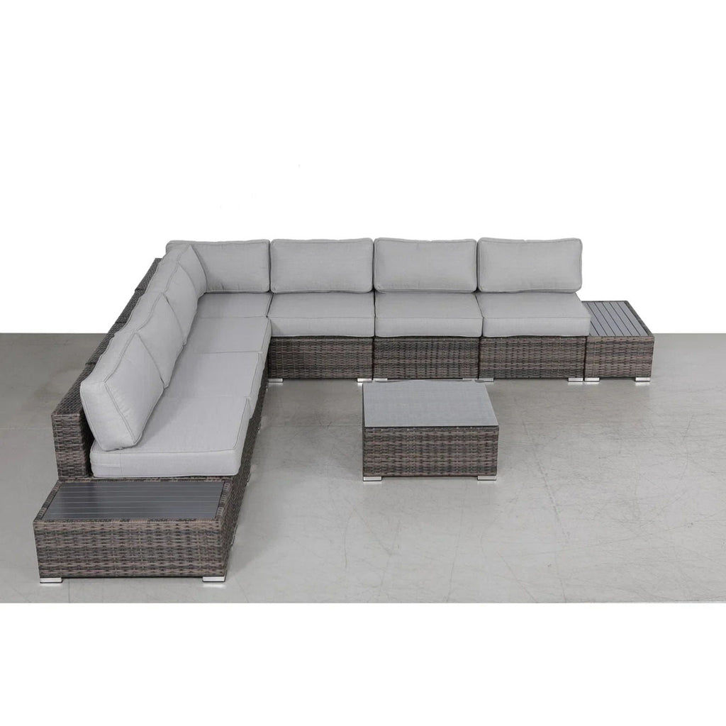 All-Weather Wicker Sectional Seating Group with Cushions