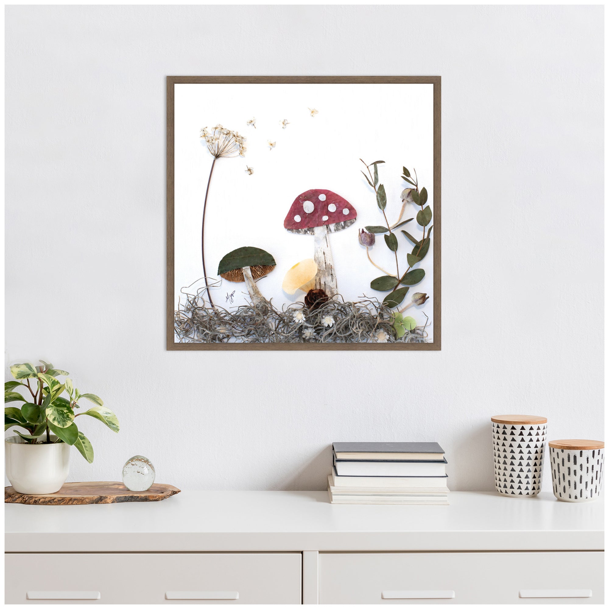Mushroom No. 2 by Madeline Jeppesen Framed Canvas Wall Art Print