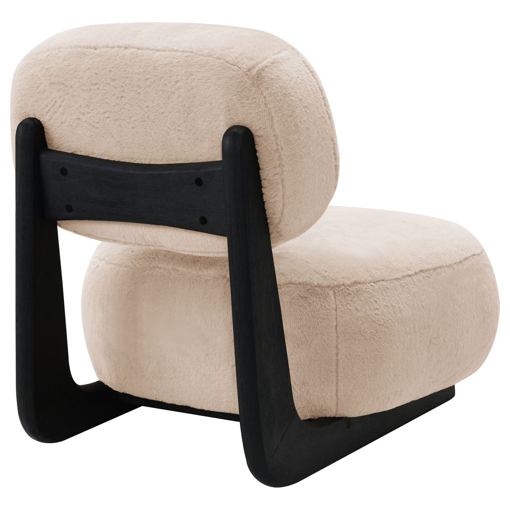 Duffie Sculptural Armless Accent Chair — Camel