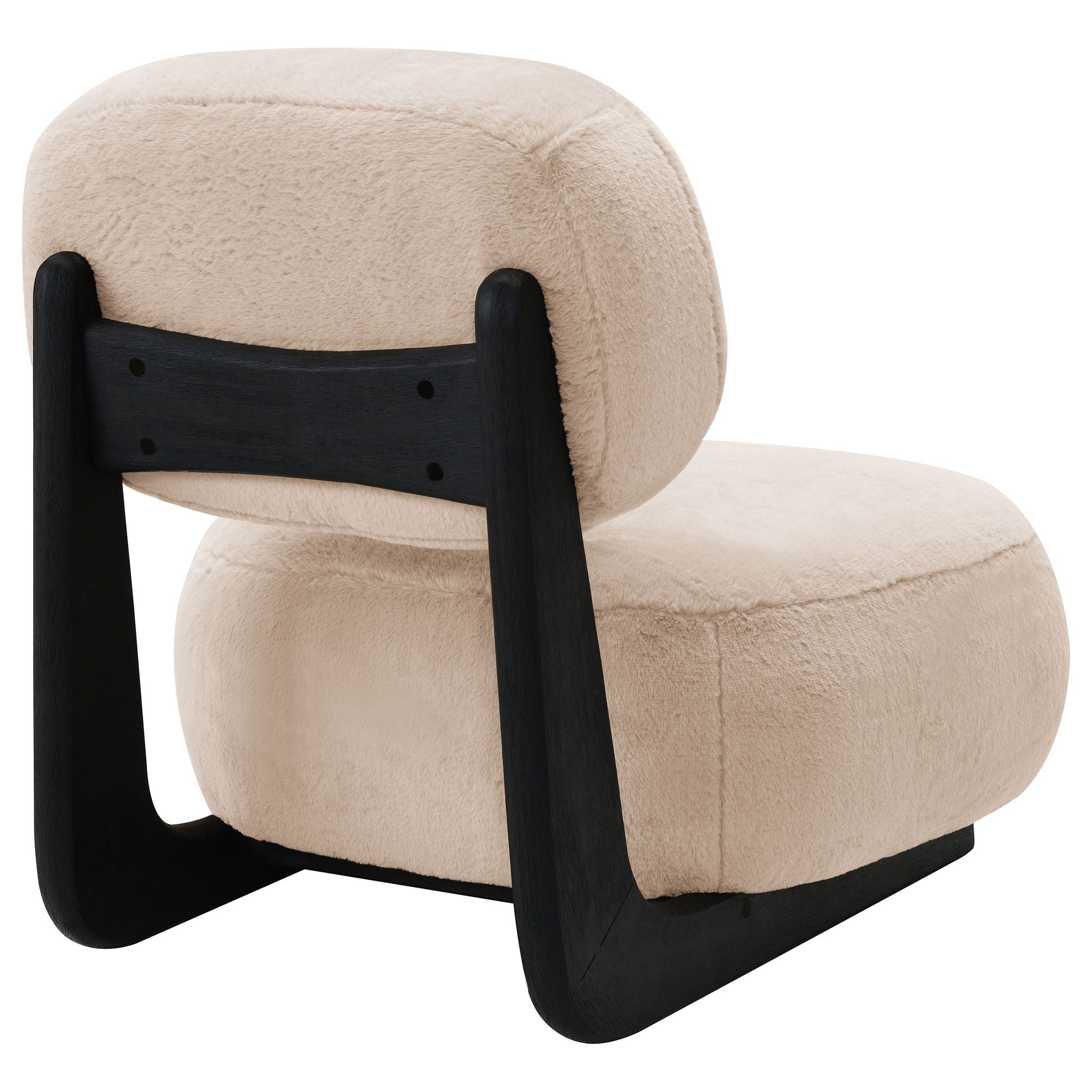 Duffie Sculptural Armless Accent Chair — Camel