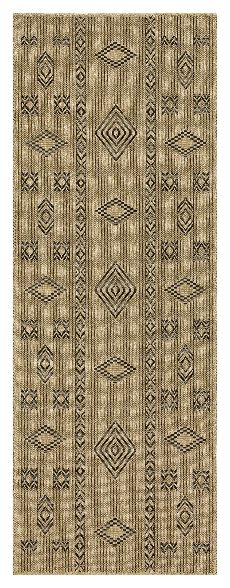 Earth 5'3" x 7'3" Indoor/Outdoor Area Rug - Jute/Black