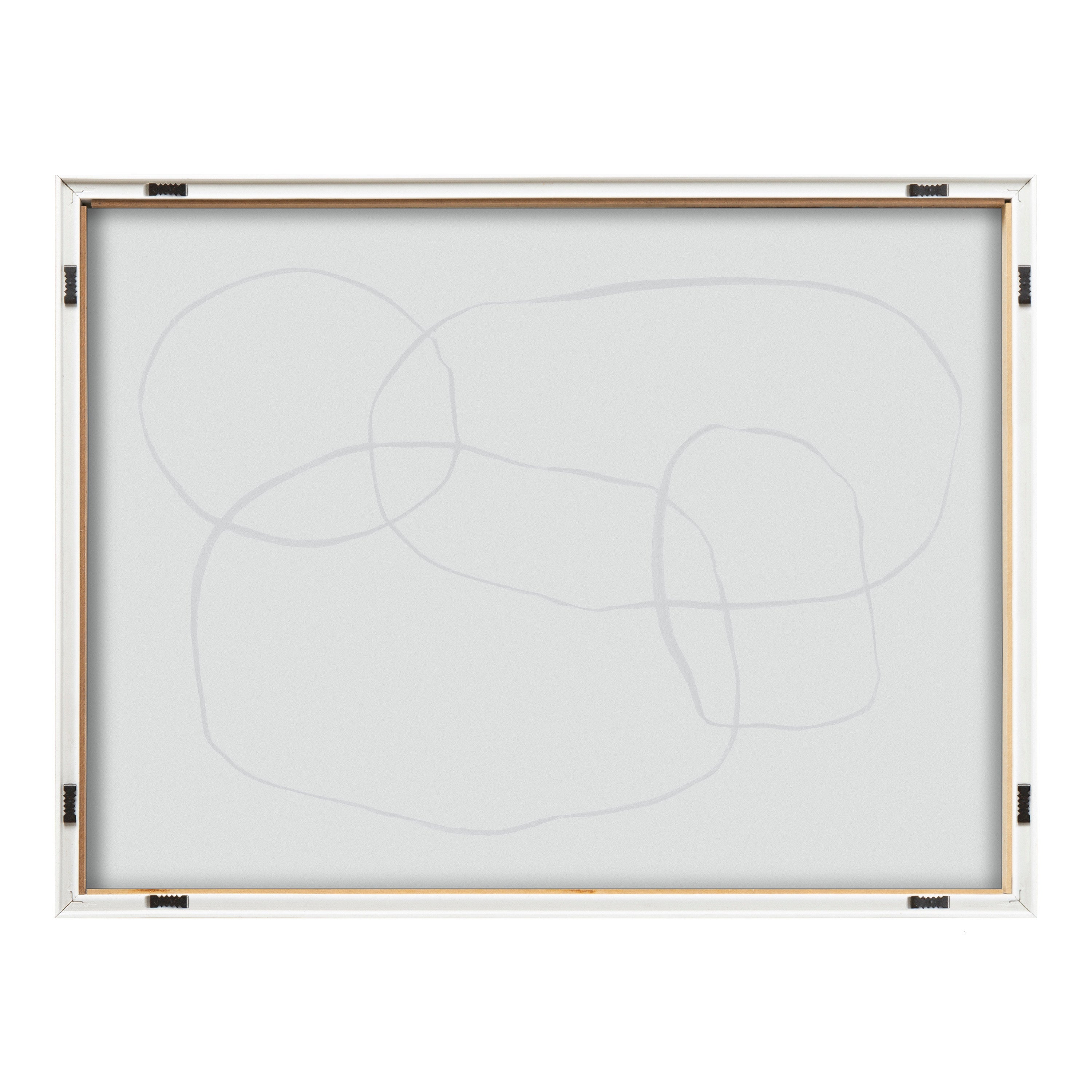 Blake 871 Modern Circles Framed Printed Glass by Teju Reval of SnazzyHues