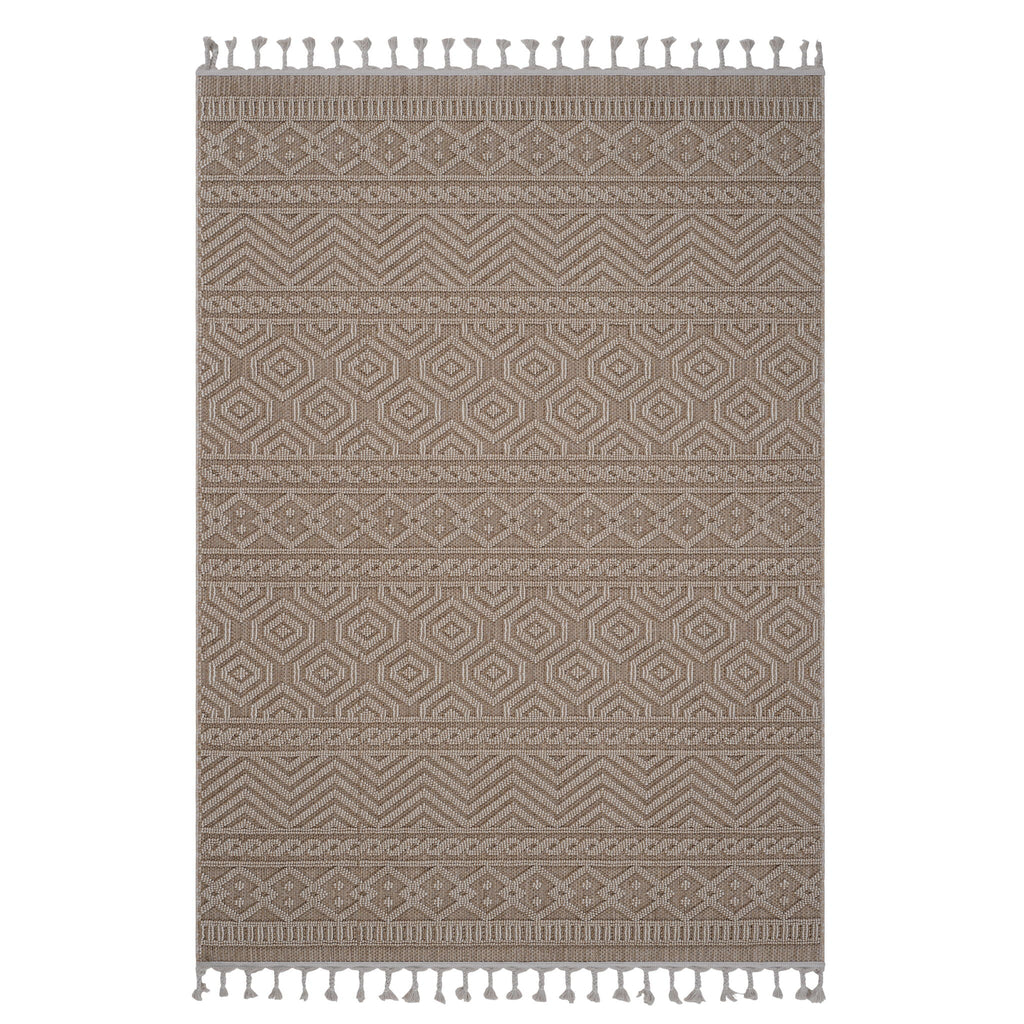 Guros 6' x 9' Geometric Indoor/Outdoor Area Rug - Mocha