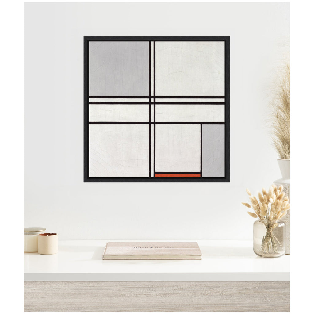 Sylvie Piet Mondrian Composition No 1 Gray Red 1935 Framed Canvas by The Art Institute of Chicago