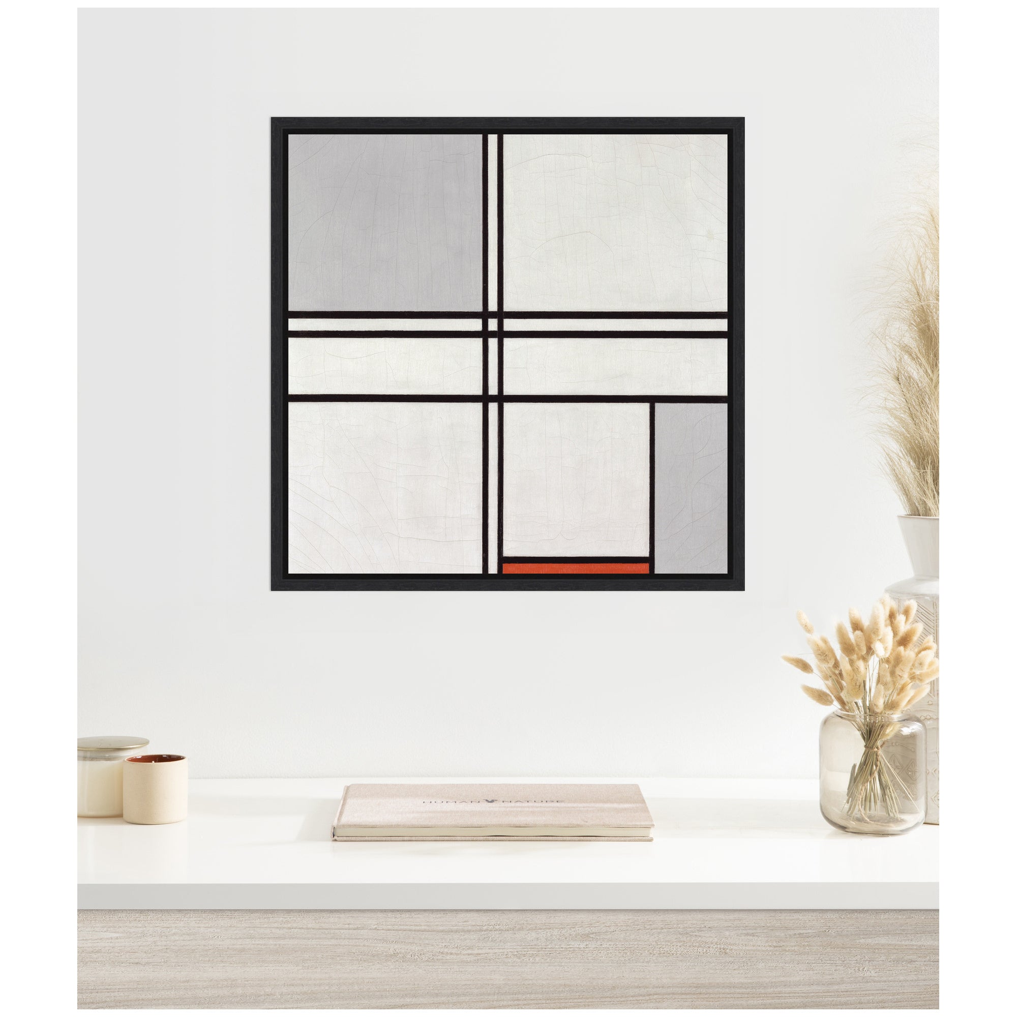 Sylvie Piet Mondrian Composition No 1 Gray Red 1935 Framed Canvas by The Art Institute of Chicago