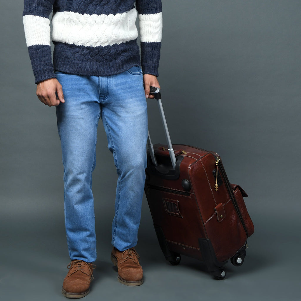 Buffalo Leather Carry-On Trolley