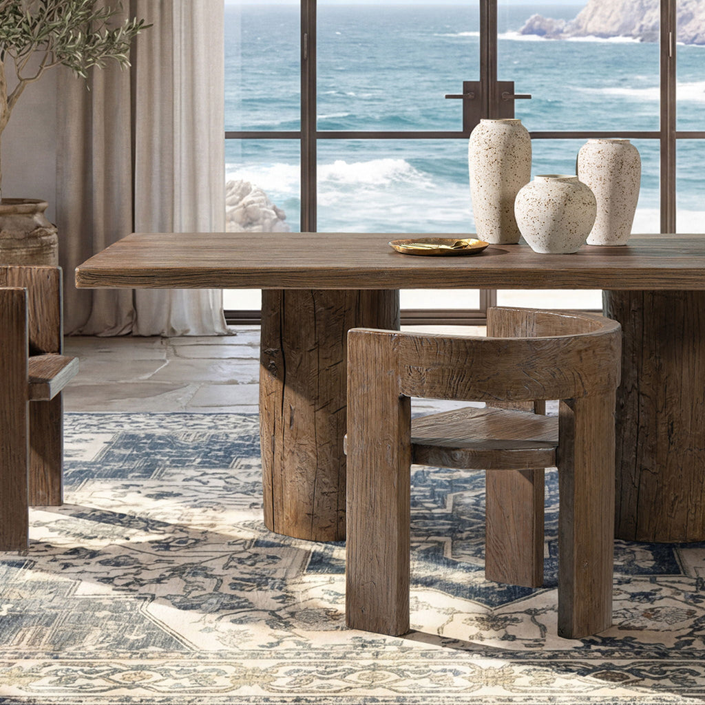 Soren Reclaimed Elm Curved Dining Chair