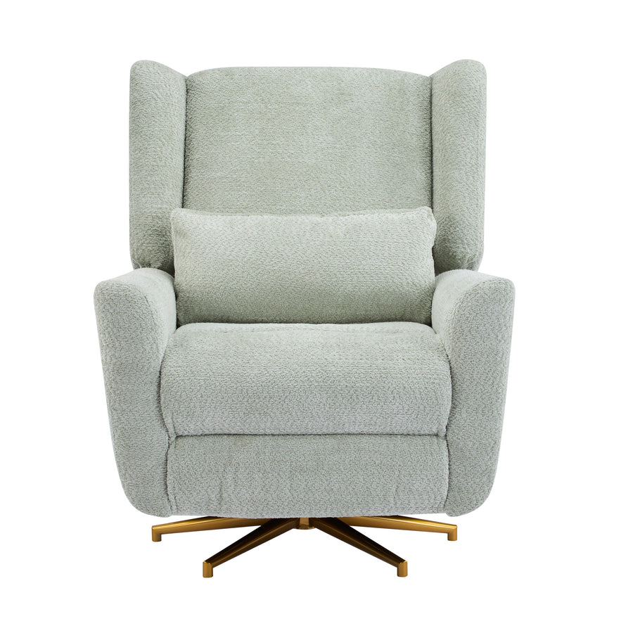 Bouclé Power Swivel Recliner — Beige or Gold