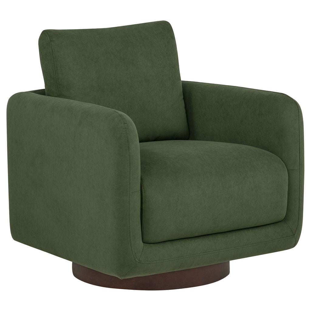 Iris Fabric Upholstered Swivel Accent Chair Matcha