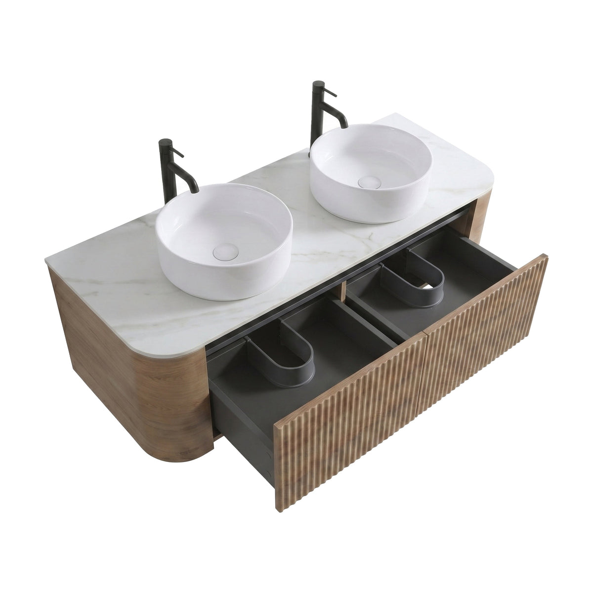 Erba 60-Inch Bathroom Vanity — Honey