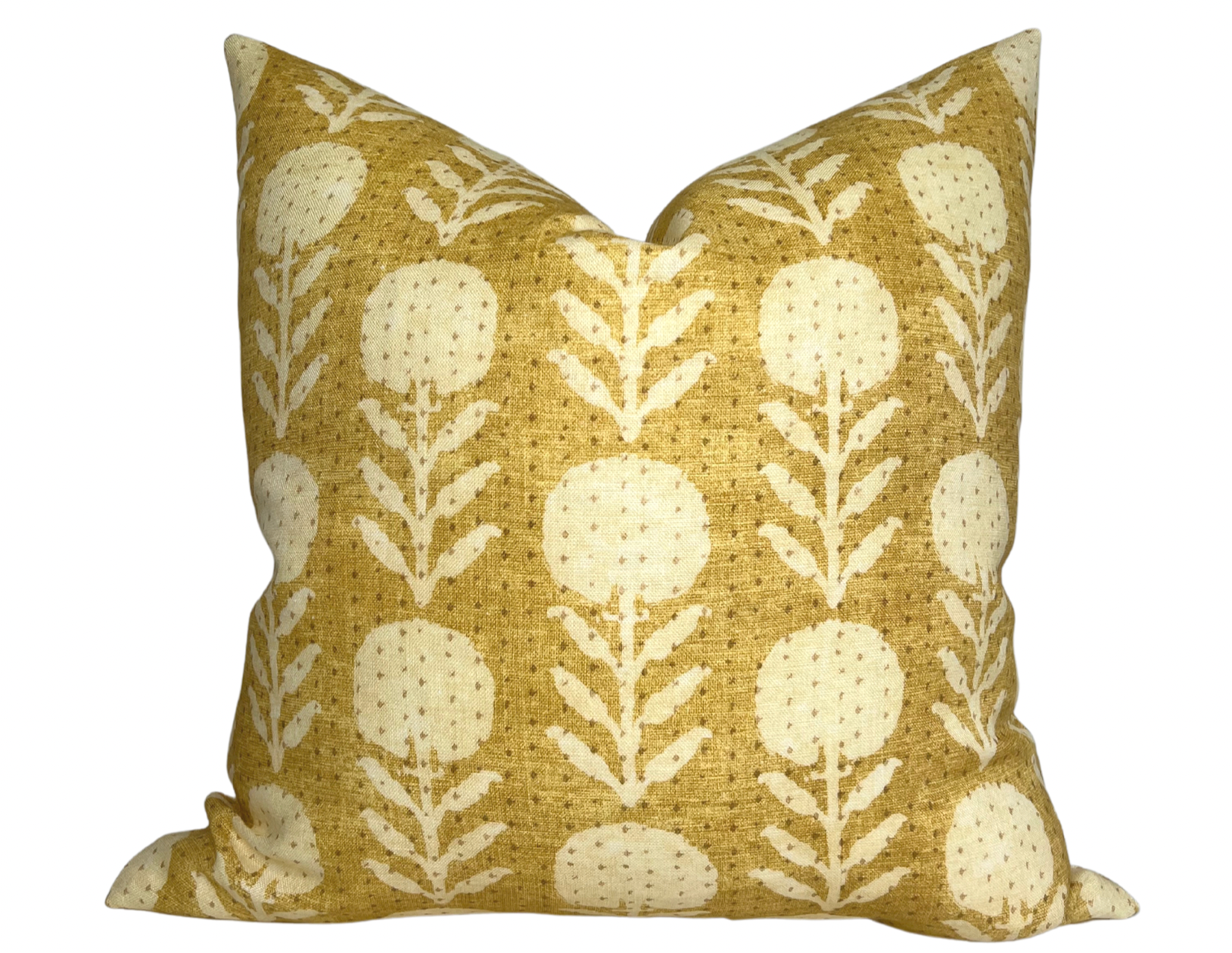 Zinnia Pillow Cover in Goldenrod, McLaurin + Piercy Textiles